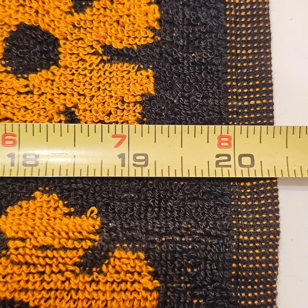 2 Vintage Orange Fruit Floral Cotton Hand Towel Black Orange Made in Portugal 19